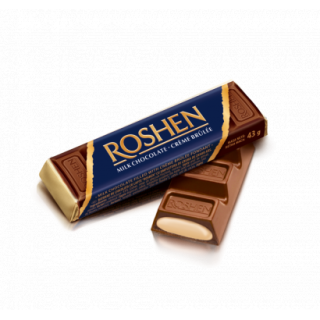 ROSHEN mléčná čokoládová tyčinka s náplní creme brulee 43 g              